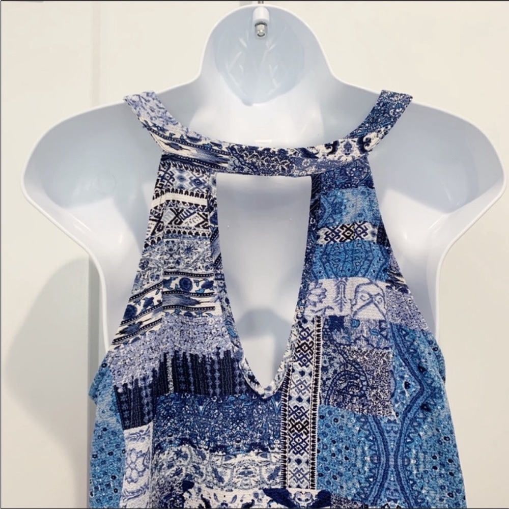 Abbeline Sleeveless Patchwork Patterned Keyhole O… - image 7